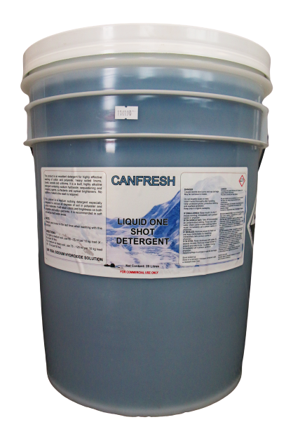 Canfresh Liquid One-Shot - Alkaline Sodium Hydroxide Detergent (20 L Pail) - Elevation Supplies