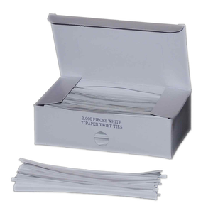 White 7" Twist Ties (2,000/Bx)