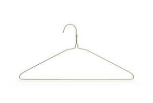Commercial Grade Metal Suit Hangers - 16 Length/ 13 Gauge - 500/Box - Gold